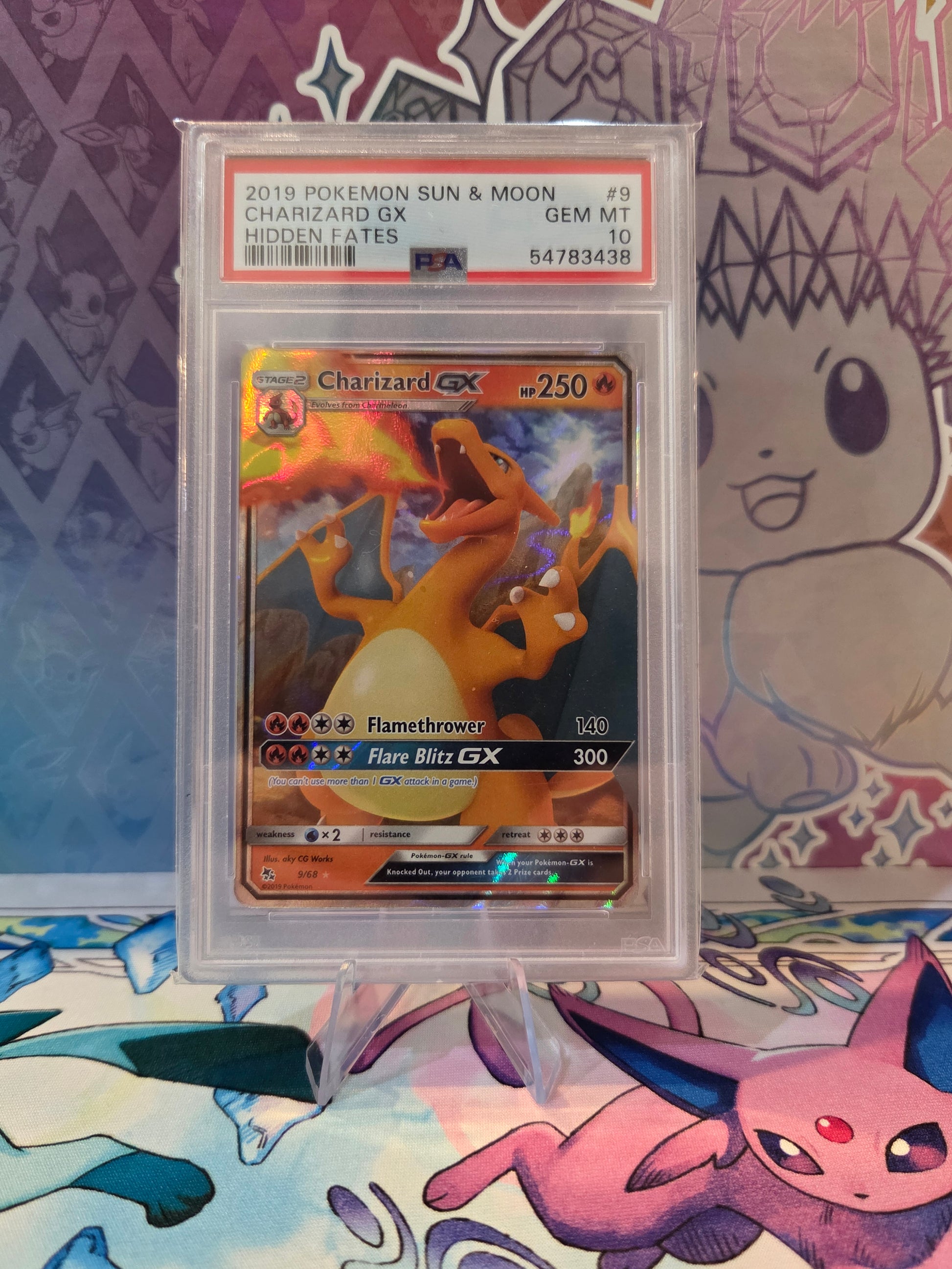 Hidden fates charizard 09 PSA 10 GX